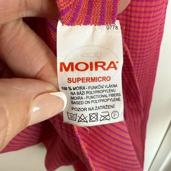 MOIRA CZ Ultalight Equipment Pink &Purple Striped V-Neck Dress Athlete - Picture 4 of 6